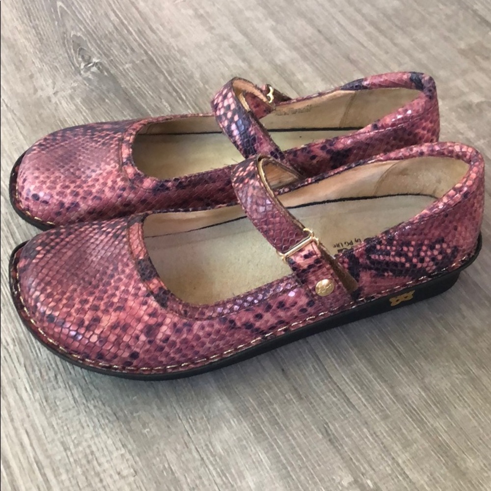 Alegria 42 US 11.5/12 Snakeskin Mary Jane Shoes
